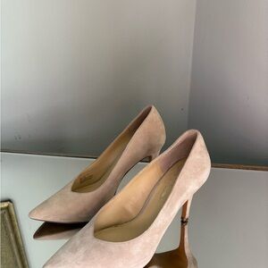 Vince Camuto Taupe Suede Heels
